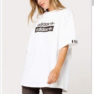 ADIDAS Originals White Womens Oversized Tee